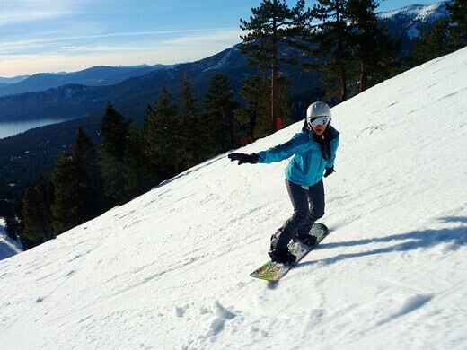Snowboarding at Diamond Peak