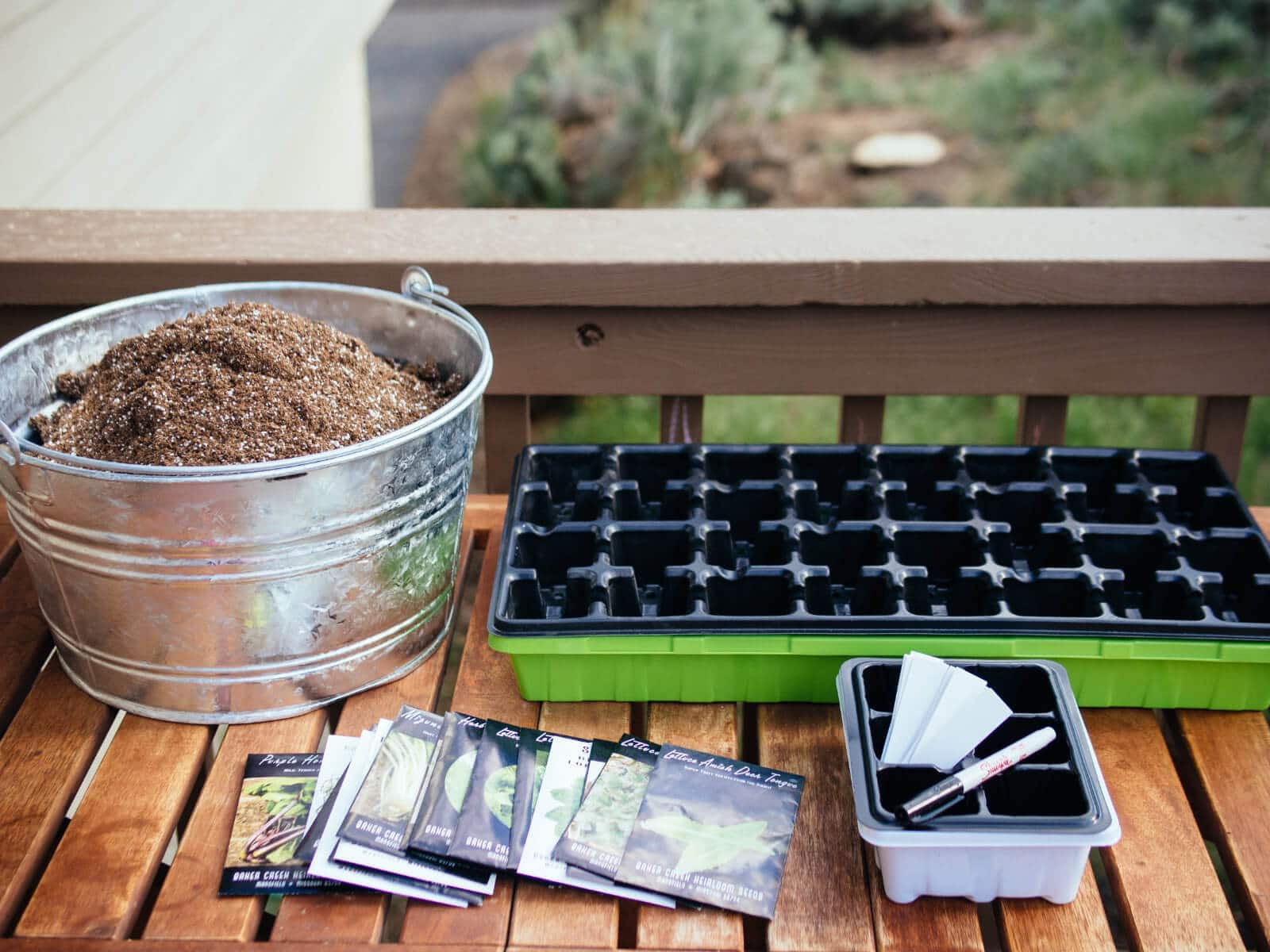 Gather all of your seed starting supplies
