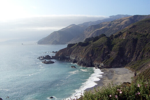The rugged Central California coastline