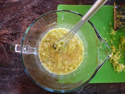 Mix in grated summer squash