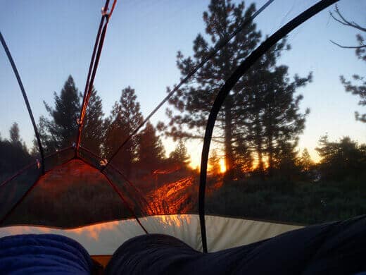 Sunrise from our tent