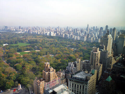 Central Park and the Manhattan skyline