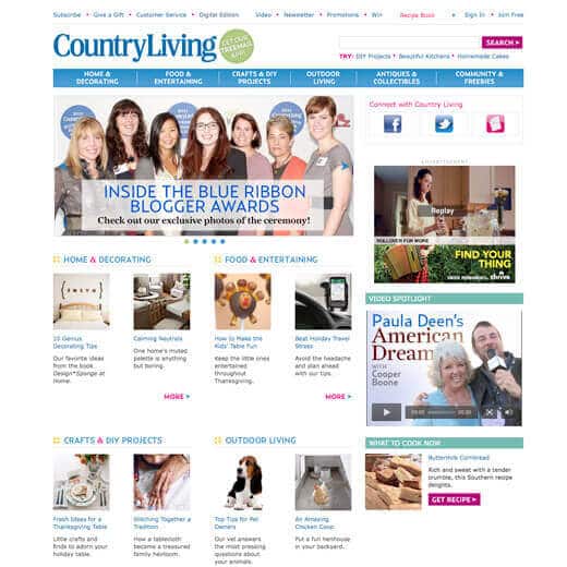 Garden Betty featured on front of Country Living website