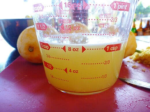 Squeeze enough juice to measure 1 full cup