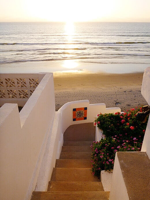 Stairs leading down to the beach