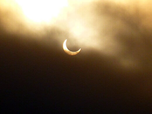 Annular solar eclipse seen from Baja