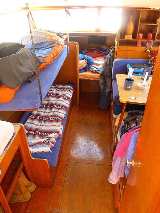 Waking up in a converted cabin cruiser