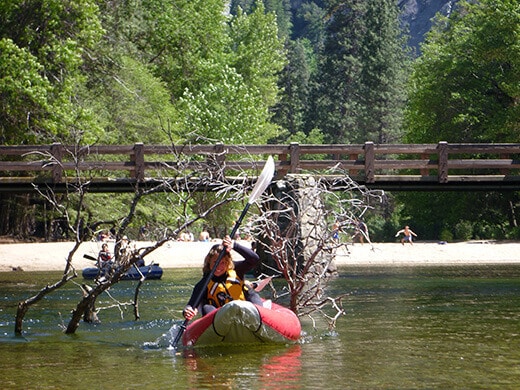 Paddling on the Merced River