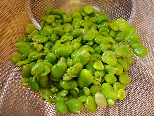 Shelled fava beans