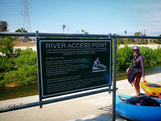 Los Angeles River access point near Rattlesnake Park
