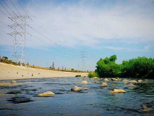 Rock garden on the Los Angeles River