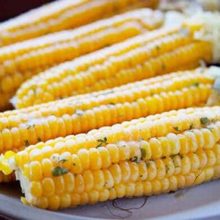 Sweet corn with cilantro-lime butter