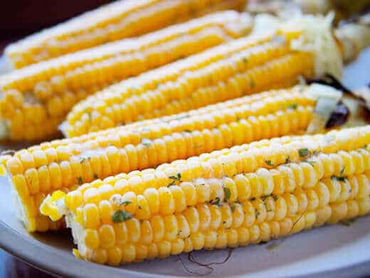 Sweet corn with cilantro-lime butter