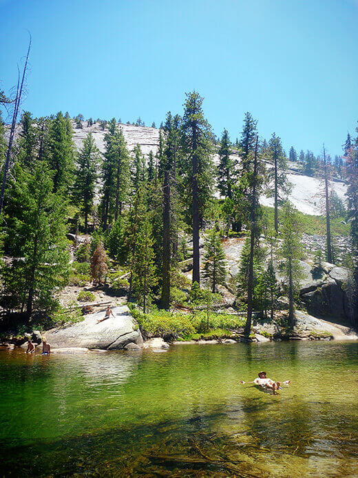 Floating in the Merced River