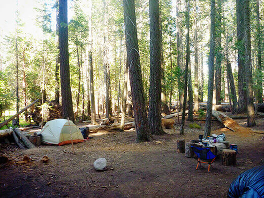 Little Yosemite Valley campsite