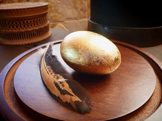 Gold-leaf egg