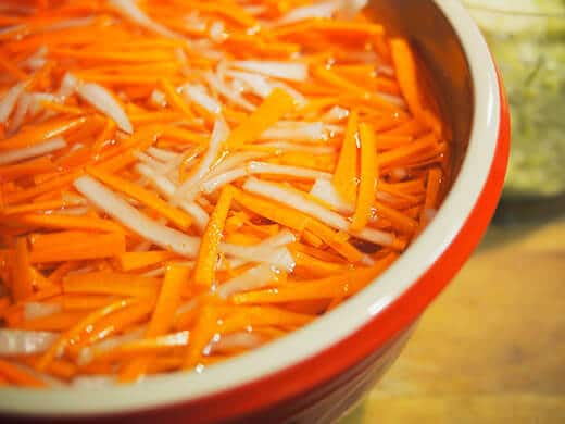 Pickled daikon and carrots