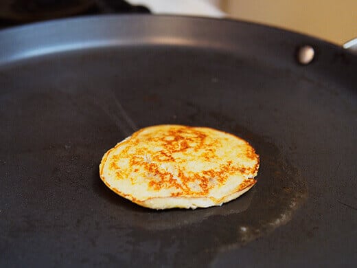 Perfectly fried silver dollar pancake