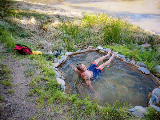 Primitive hot spring on the Carson River