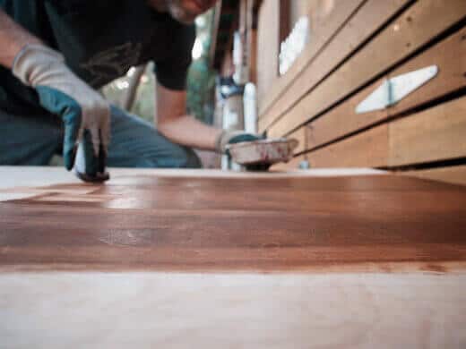 Staining a surface