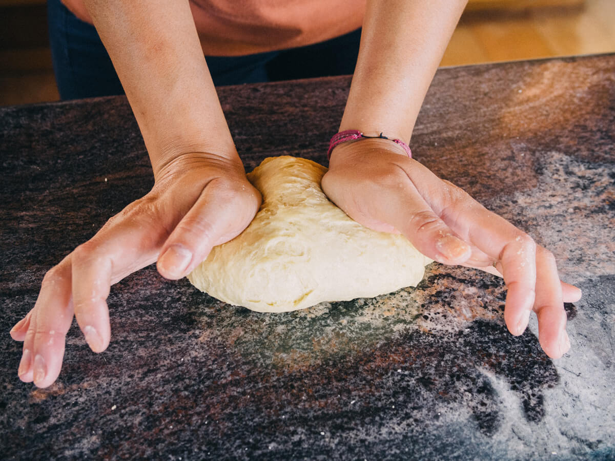 Knead the dough