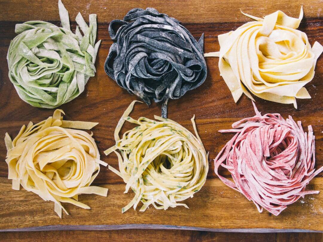 Easy 4Ingredient Colorful Homemade Pasta—No Pasta Maker Needed