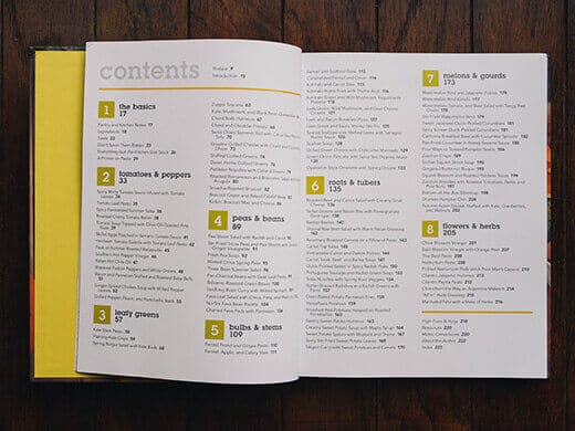 The CSA Cookbook table of contents