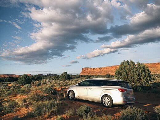 Taking the Kia Sedona off road in Moab, Utah