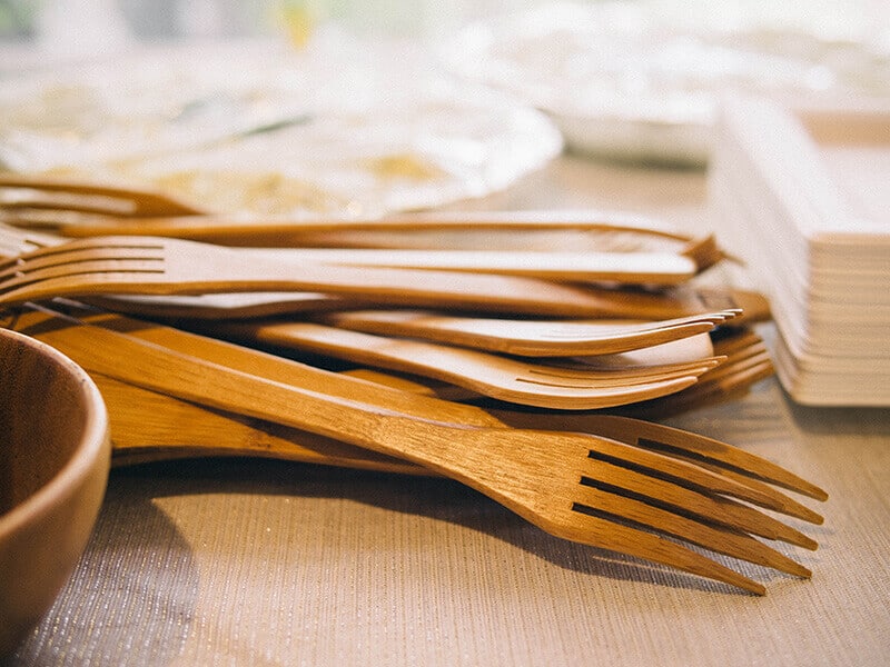 Bamboo forks from Restaurantware