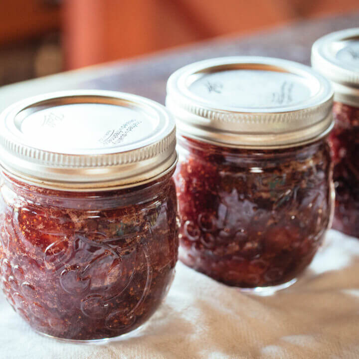 Homemade balsamic strawberry jam