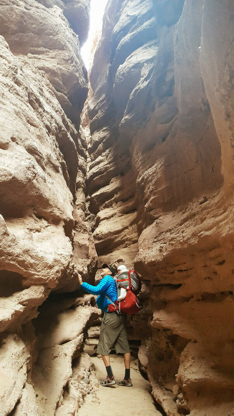 Climbing the Ladder Canyon Trail in Mecca Hills
