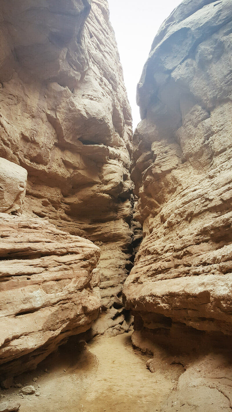 The tall narrow passage of Ladder Canyon