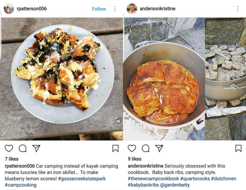 Good eats from my Instagram feed, all from The New Camp Cookbook