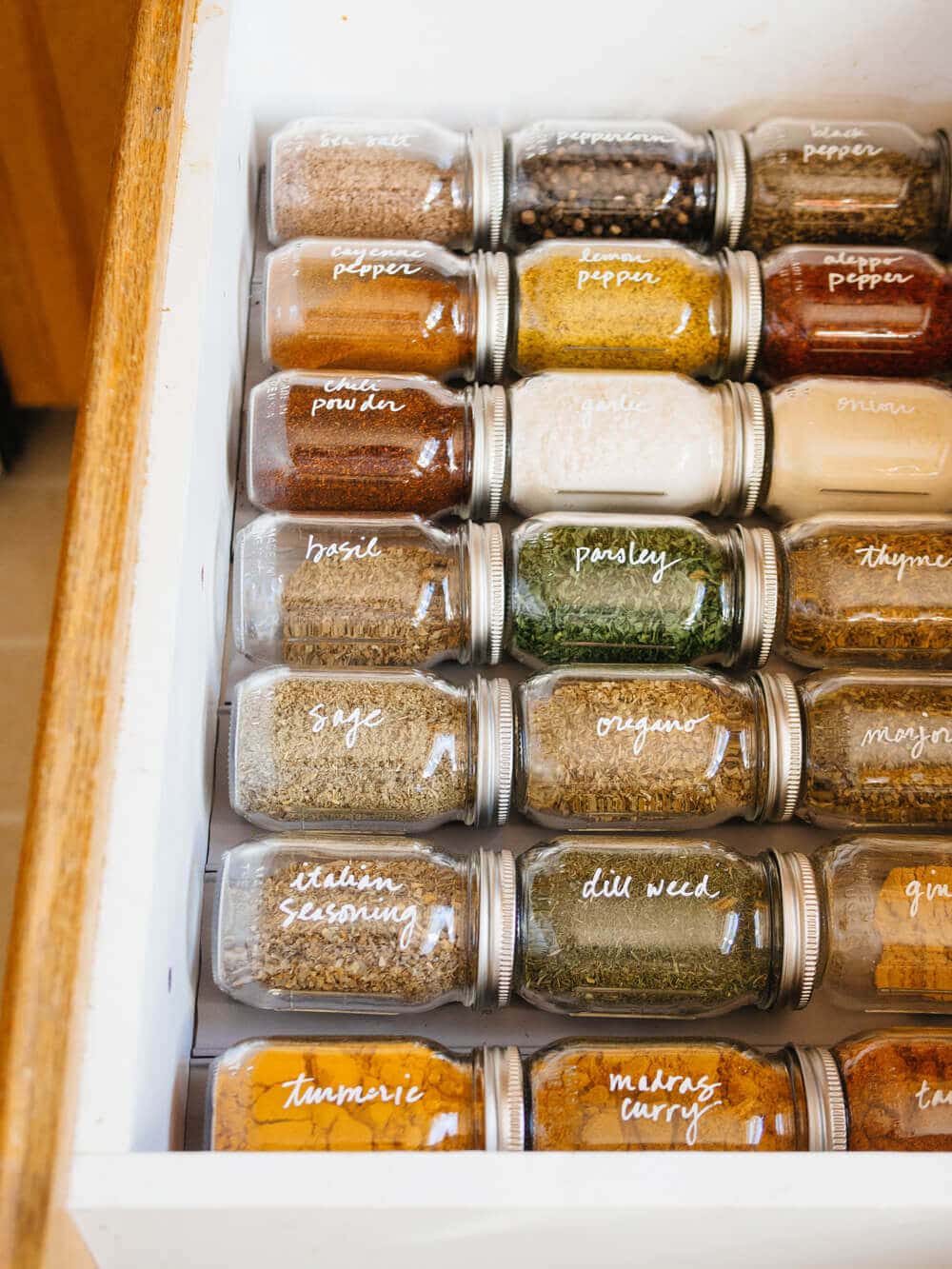 miniature spice jars