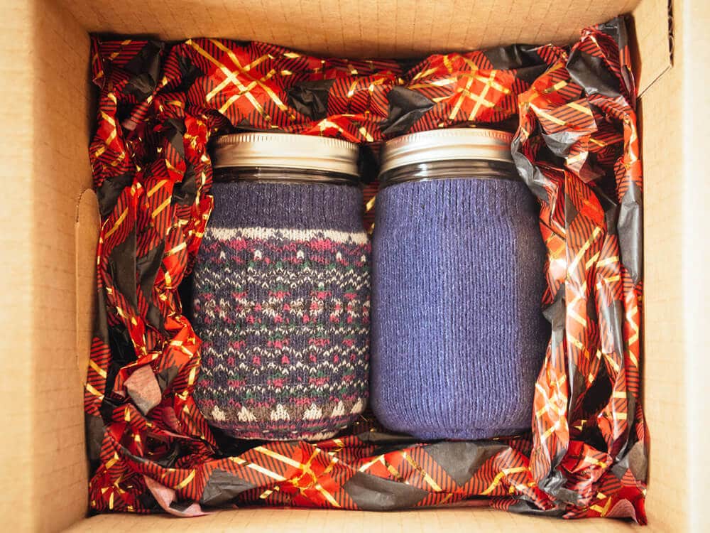 Sharing jars packed up for gift-giving