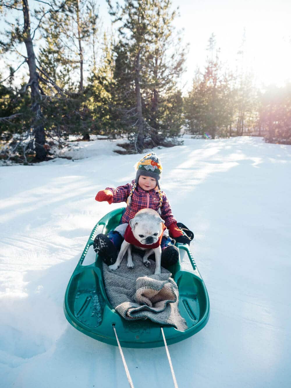 Taking the kids out for a spin on the sled