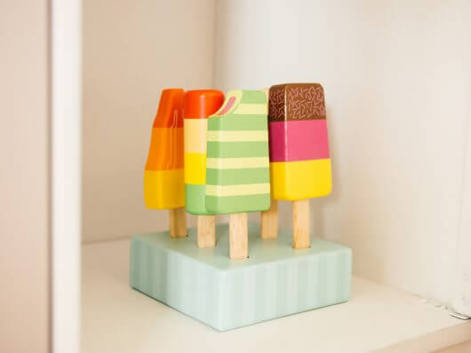 Wooden ice cream pops