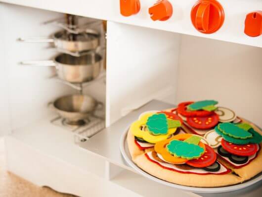 Felt pizza play food