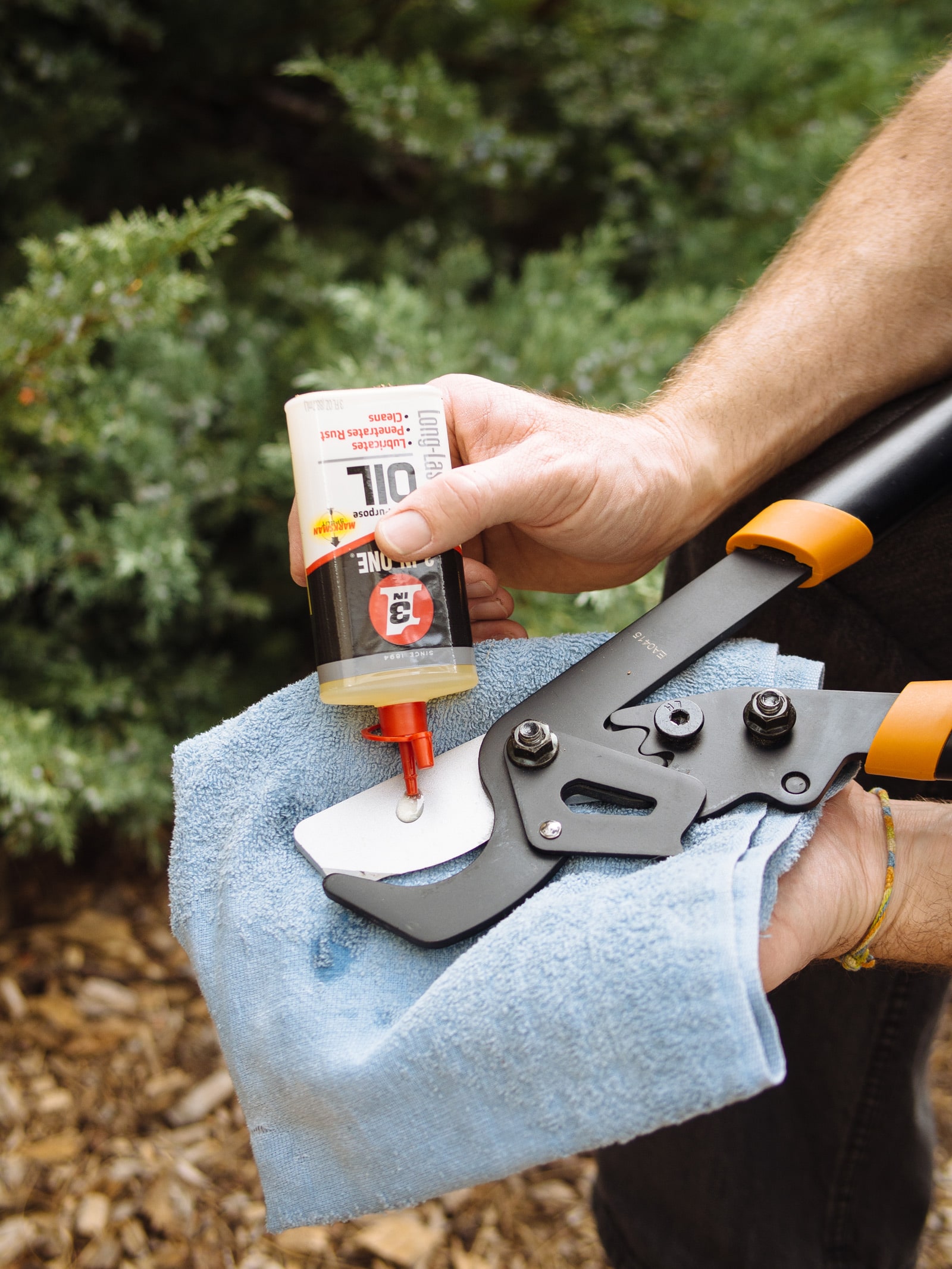Clean, store, and oil gardening tools with 3-IN-ONE Multi-Purpose Oil