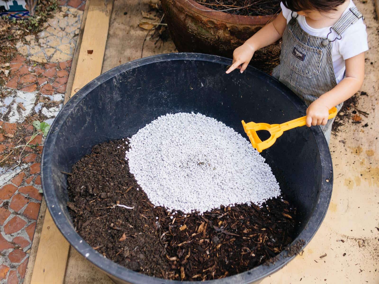 Add perlite to soil mixes for aeration and drainage