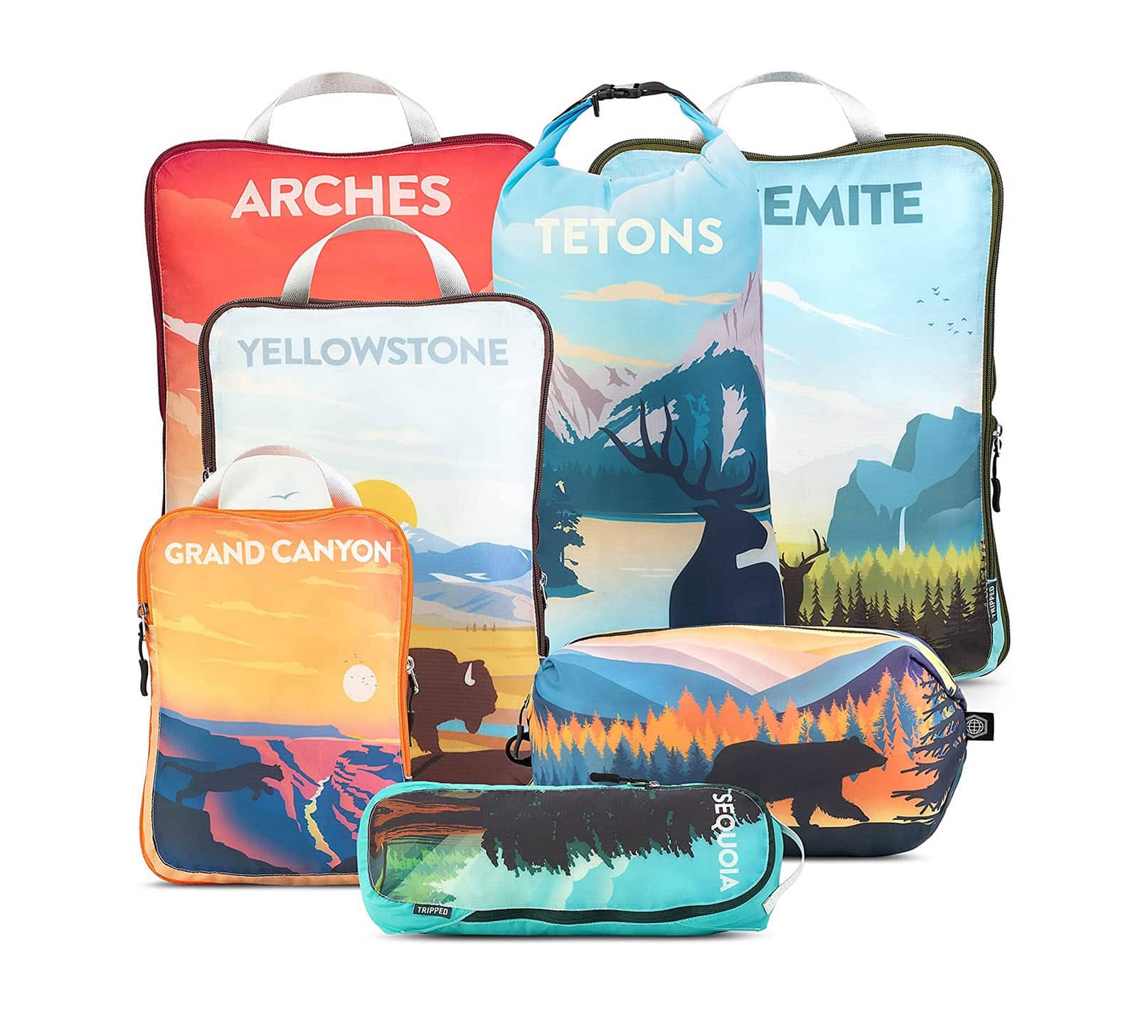 National park packing cubes