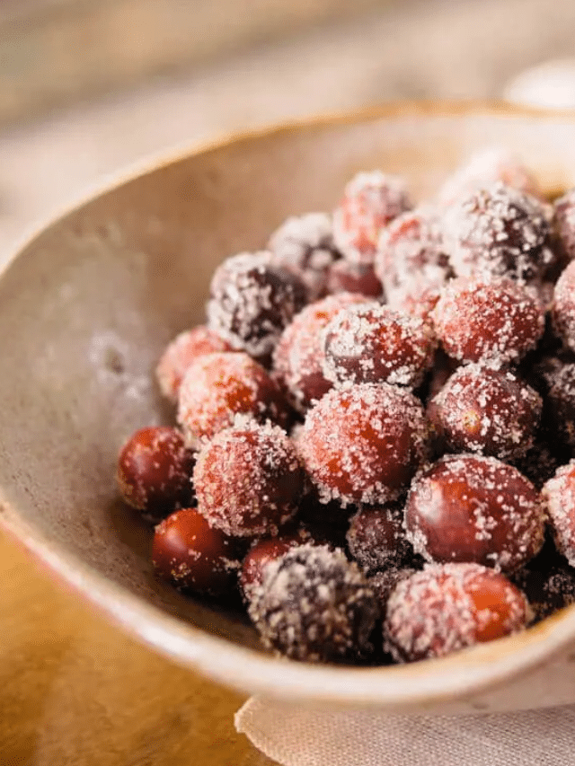 Holiday Appetizer Idea: Sparkling Sugared Cranberries