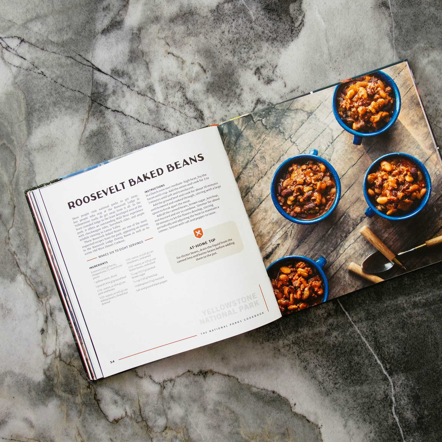 Recipe page inside The National Parks Cookbook