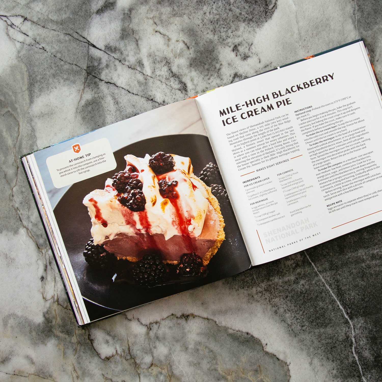 Recipe page inside The National Parks Cookbook