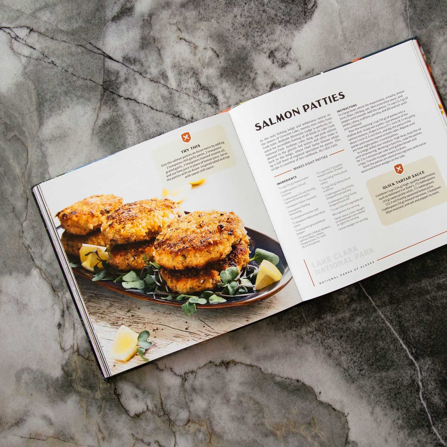 Recipe page inside The National Parks Cookbook