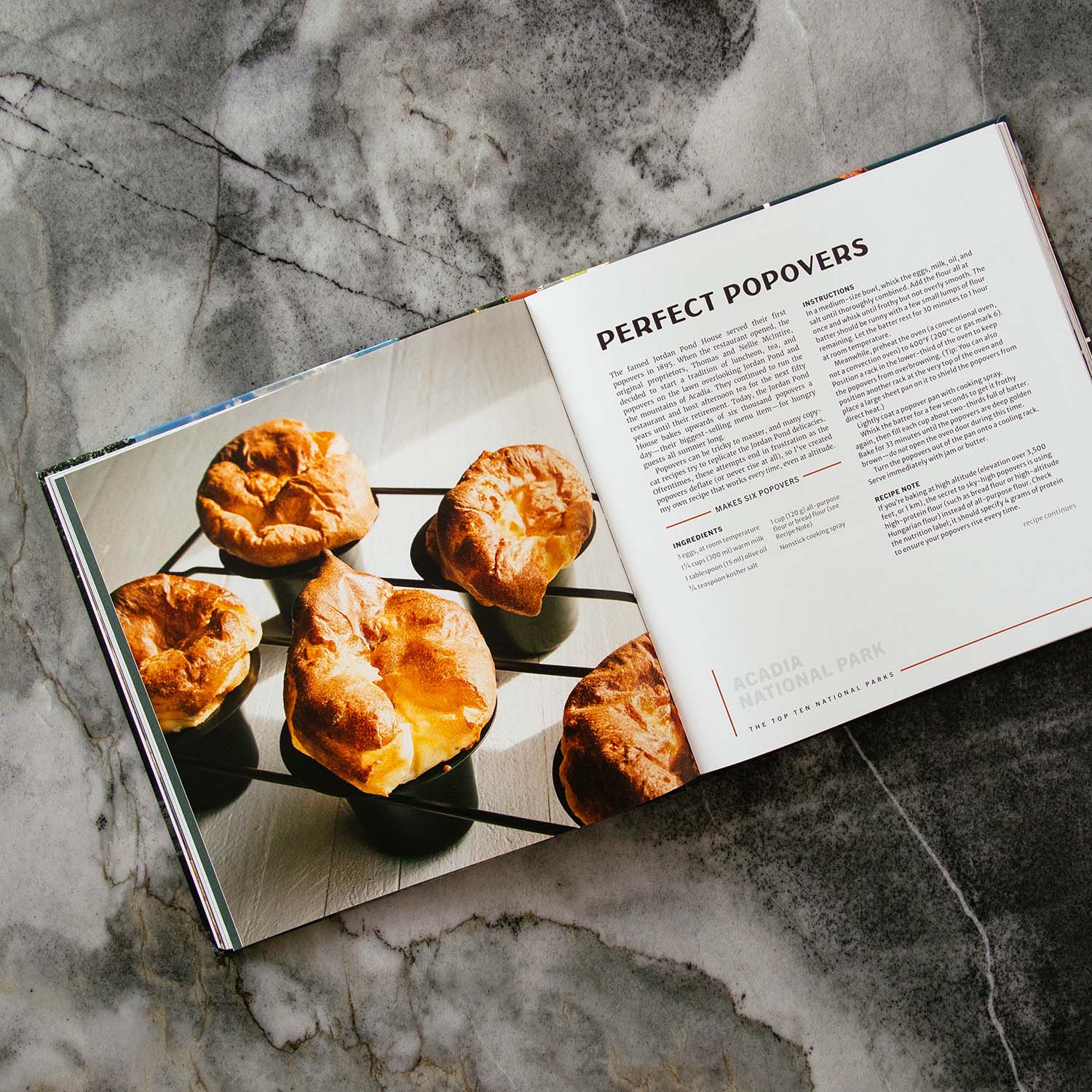 Recipe page inside The National Parks Cookbook