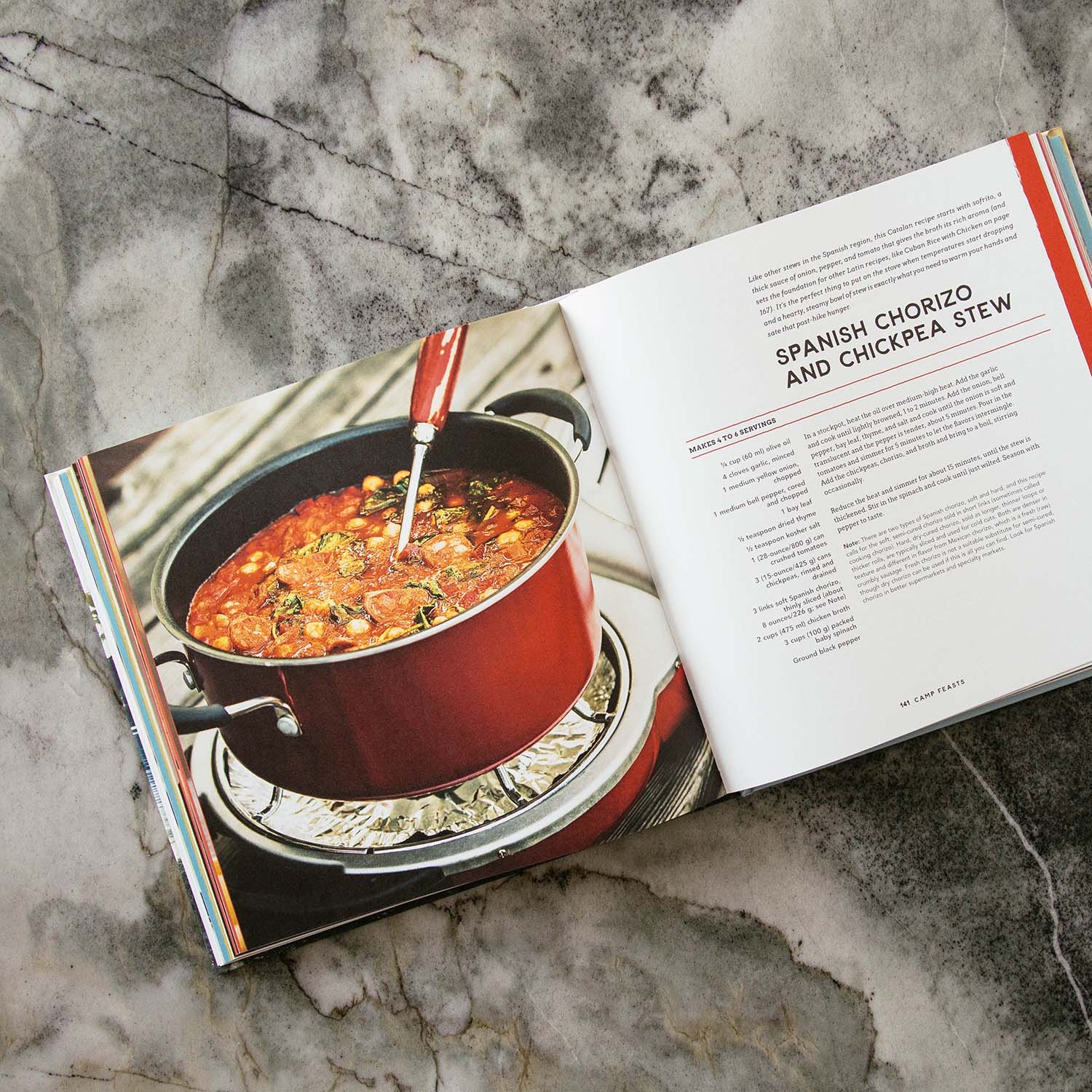 Recipe page inside The New Camp Cookbook