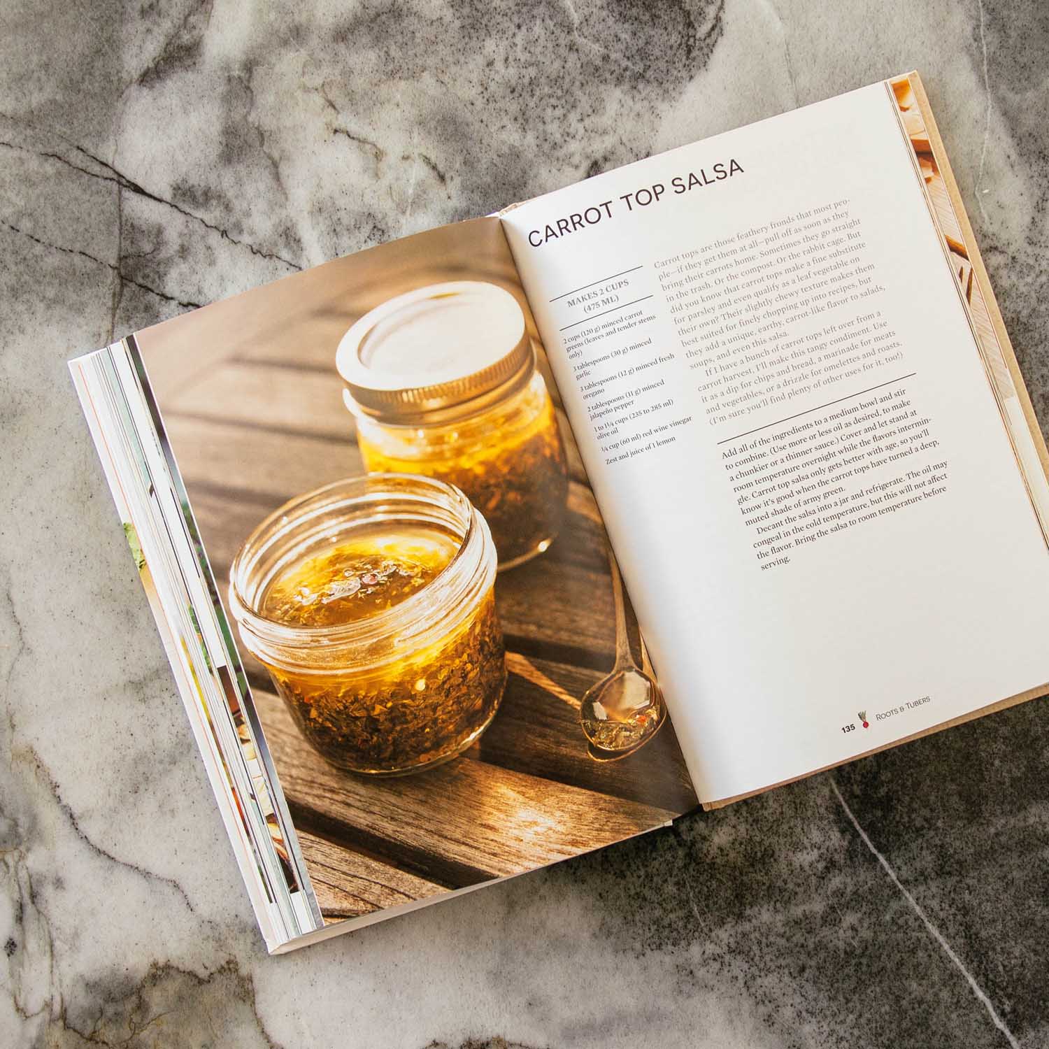 Recipe page inside The No-Waste Vegetable Cookbook