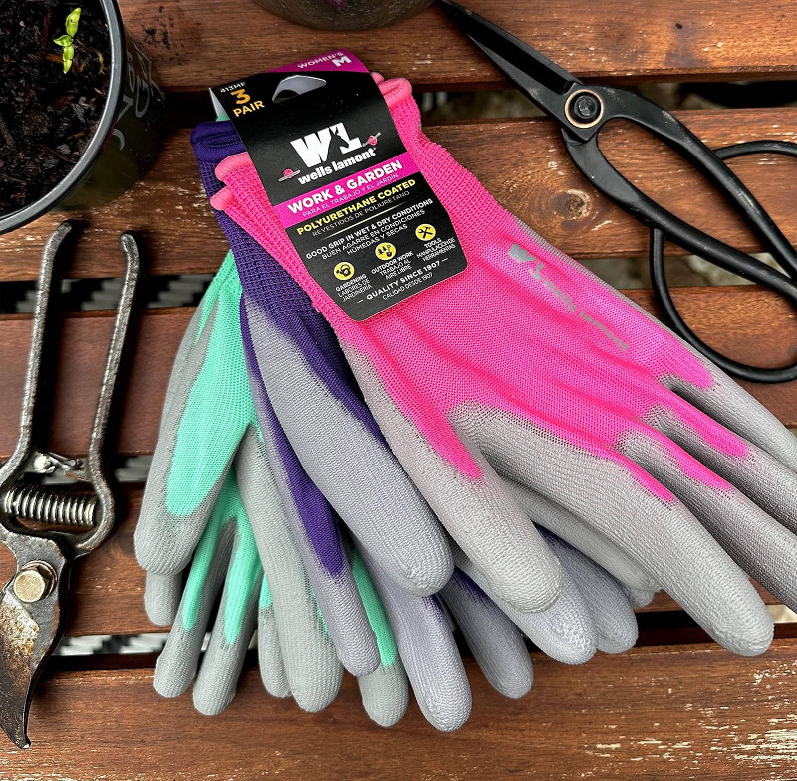 PU-coated garden glove set