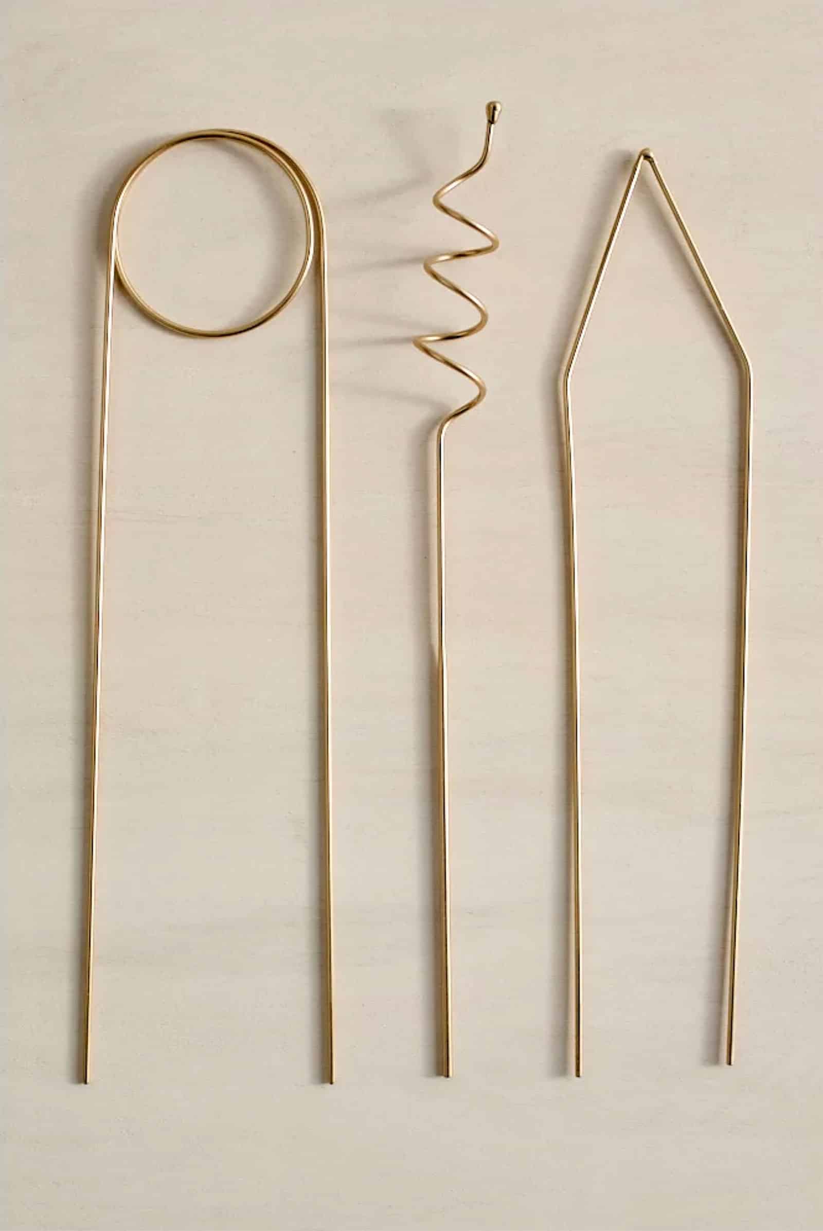 Brass plant supports